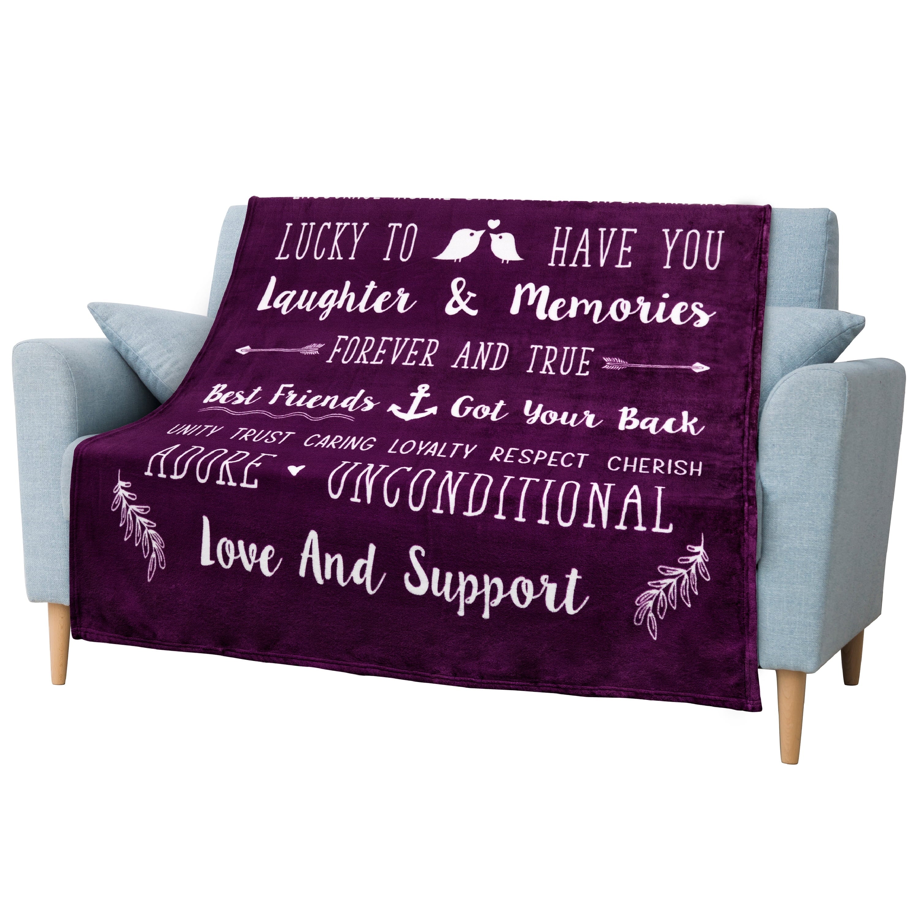 Cozy Fleece Best Friend Blanket, Friendship Gifts for Women Birthday Soul Sister Long Distance Bestie, Soft Cozy Fleece Throw Bla... - Cozy Fleece Throw Blanket for Couch & Bed - Default Title
