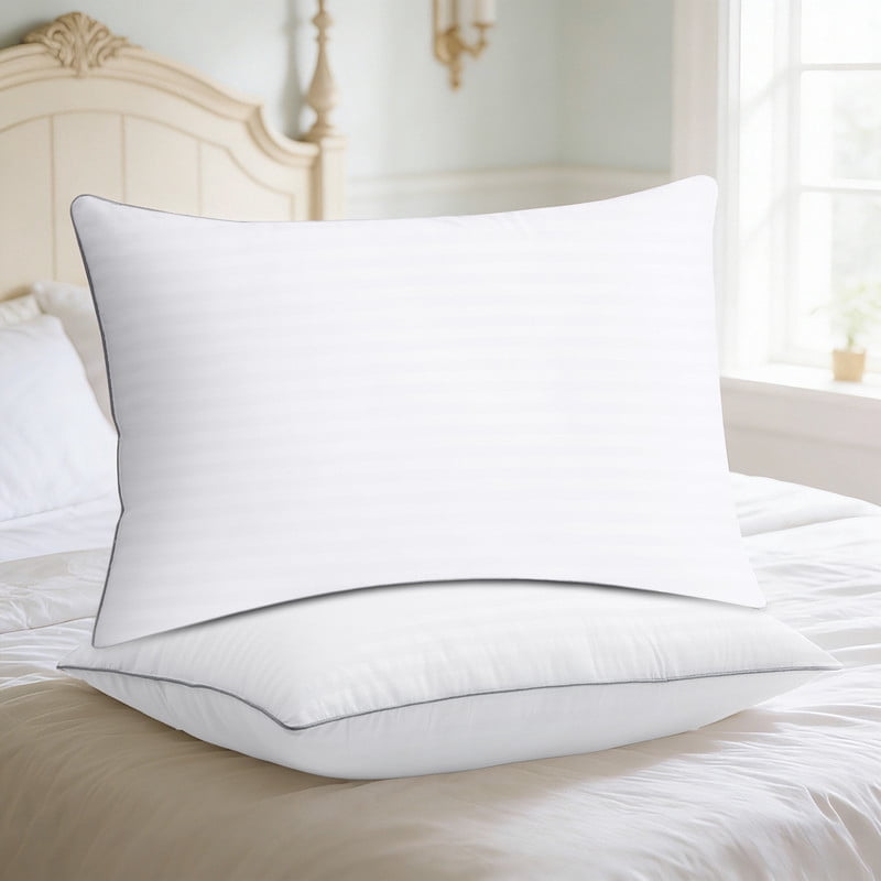 Hotel Collection Pillows Queen Size Set of 2, Bed Pillows for Side, Back and Stomach Sleepers, Super Soft Down Alternative Filling, Lu... - Hotel Quality Plush Sleeping Pillows - Default Title