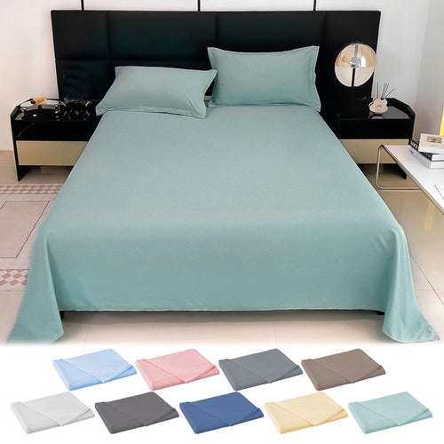 Breathable Luxury Color Twin Size Flat Sheet - Hotel Quality Top Flat Bed Sheet Only, Ultra Soft, Comfy, Breathable & Cooling - Fade & ... - Premium Ultra-Soft Pillowcase Pair for Sleeping - Default Title