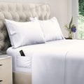Ultra-Soft Set, Soft Microfiber 4 Piece Hotel Luxury Bed s with Deep Pockets, Embroidered Pillow Cases, Side Storage Pocket Fitt... - Cooling Hotel Quality Bedding Sheets and Pillowcases - Default Title