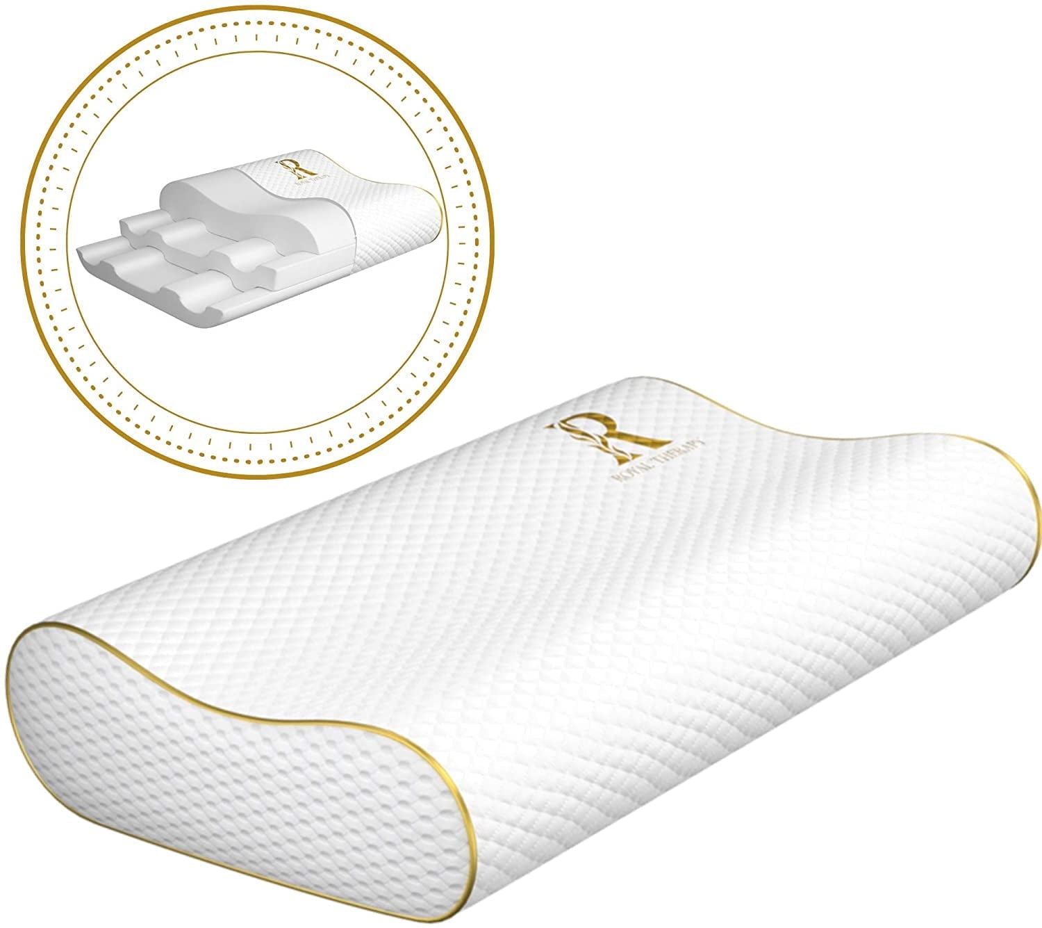 Fluffy Shredded Queen Memory Foam Pillow + Extra Pillowcase, Bed Pillow for Neck & Shoulders for Adult - Hotel Quality Plush Sleeping Pillows - Default Title