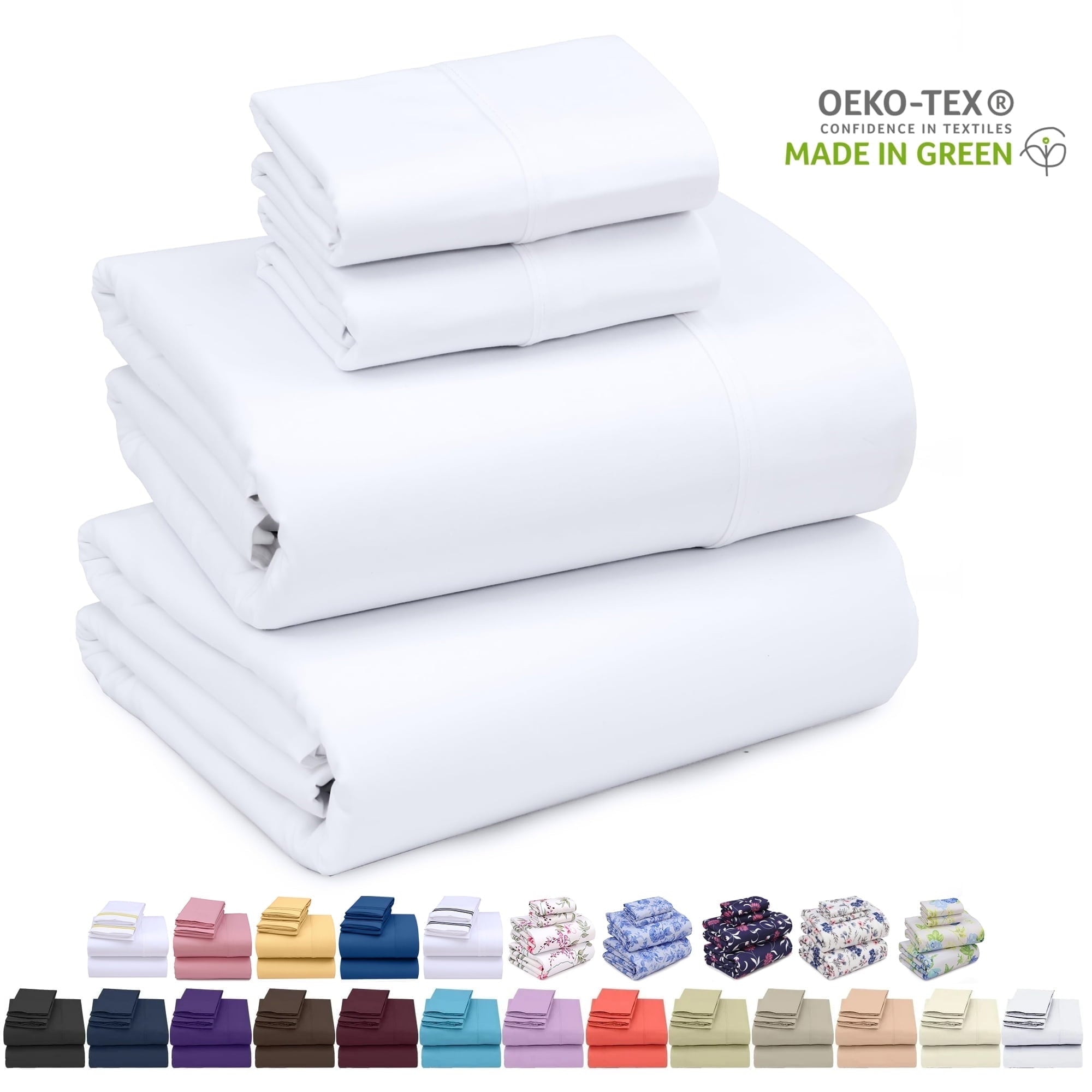 Breathable Luxury Set - Luxurious Silky Soft Microfiber Bedding - Cozy & Comfy - 15 inch Deep Pocket (Fits up to 17") Hotel Bed - 4 Pcs... - Luxury Bed Sheet Set with Deep Pockets - Default Title
