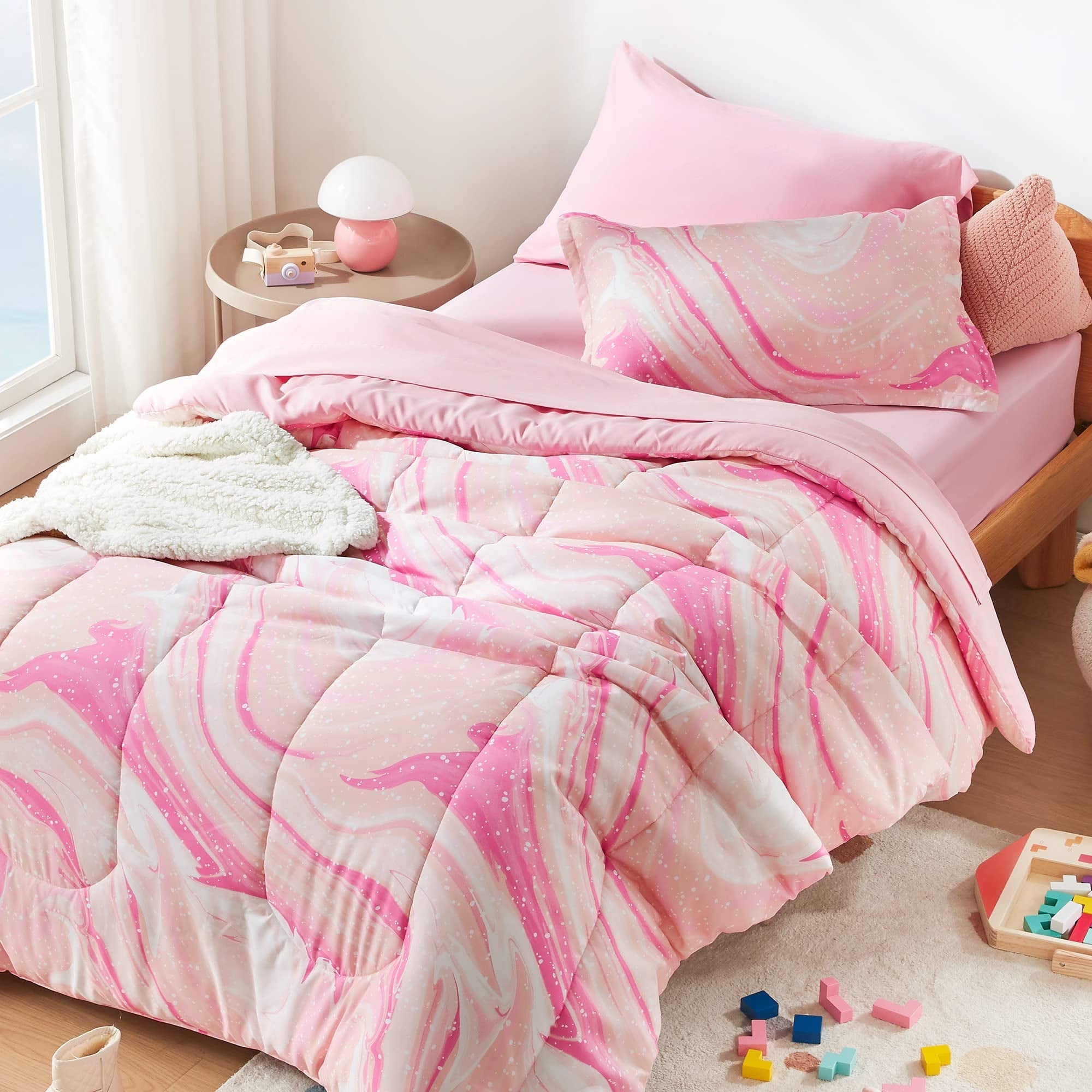 All-Season Kids Twin Bedding Comforter Set - 5 Pieces Super Cute & Soft Bedding Sets & Collections with Comforter, Sheet, Pillow... - Cloud-Like Soft Lightweight Bed Comforter - Default Title