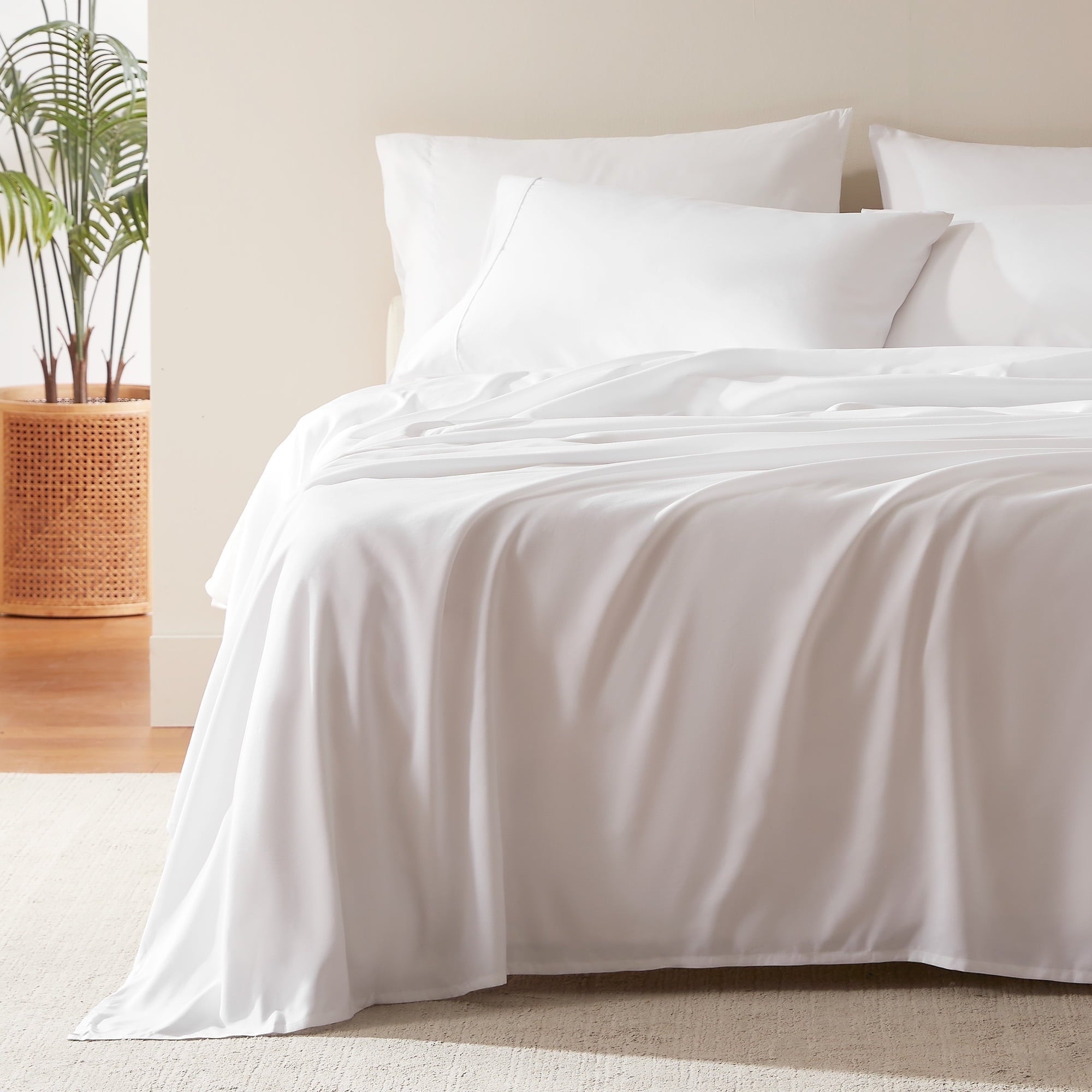 Premium Egyptian Cotton Nanotex Super Soft Cooling Twin Bed Sheets Set for Kids 3 Piece - Easy Care Fitted Flat Sheet & Pillowcase Sets - Wri... - Luxury Bed Sheet Set with Deep Pockets - Default Title
