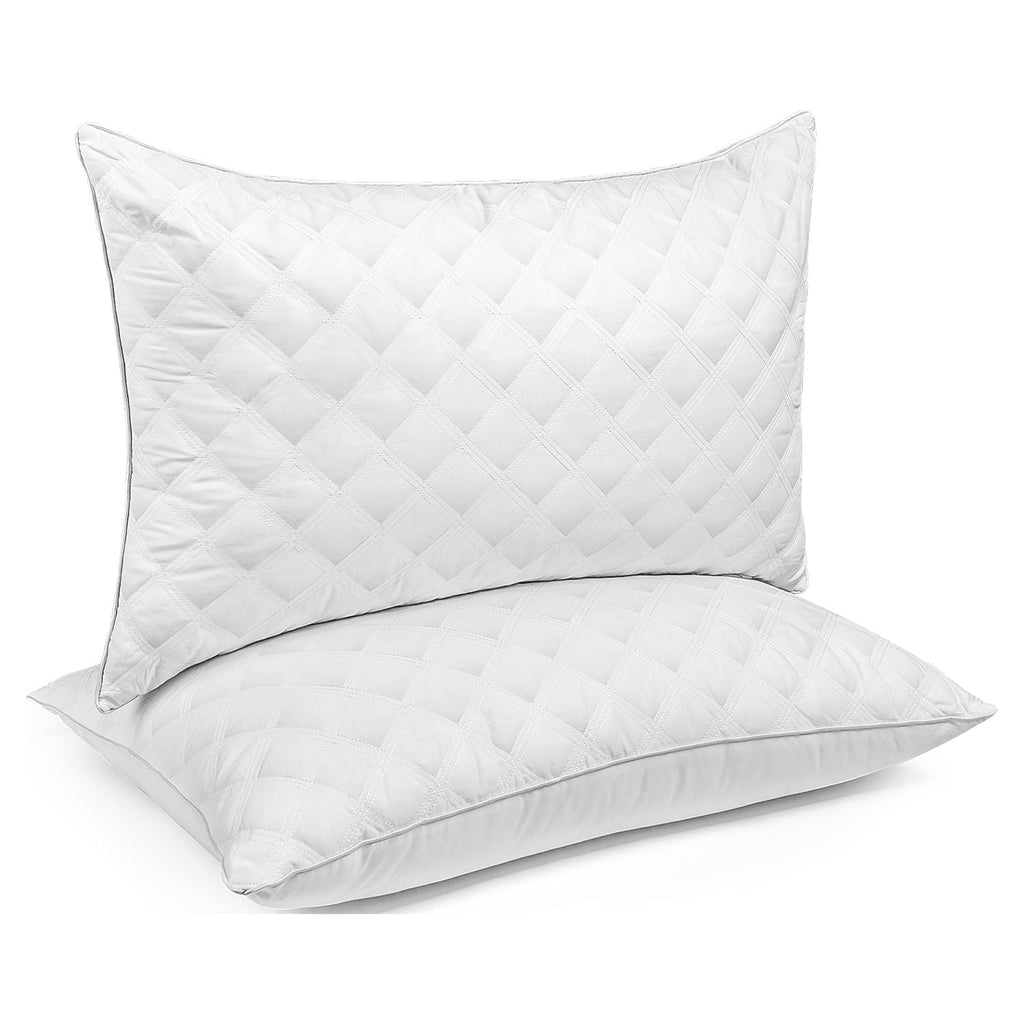 Orthopedic Support Bed Pillows Queen Size Set of 2 Pillows for Bed 2 Pack Cooling Hotel Collection Down Alternative Pillows 20 x 30 inches - Ergonomic Memory Foam Pillow for Neck Pain Support - Default Title