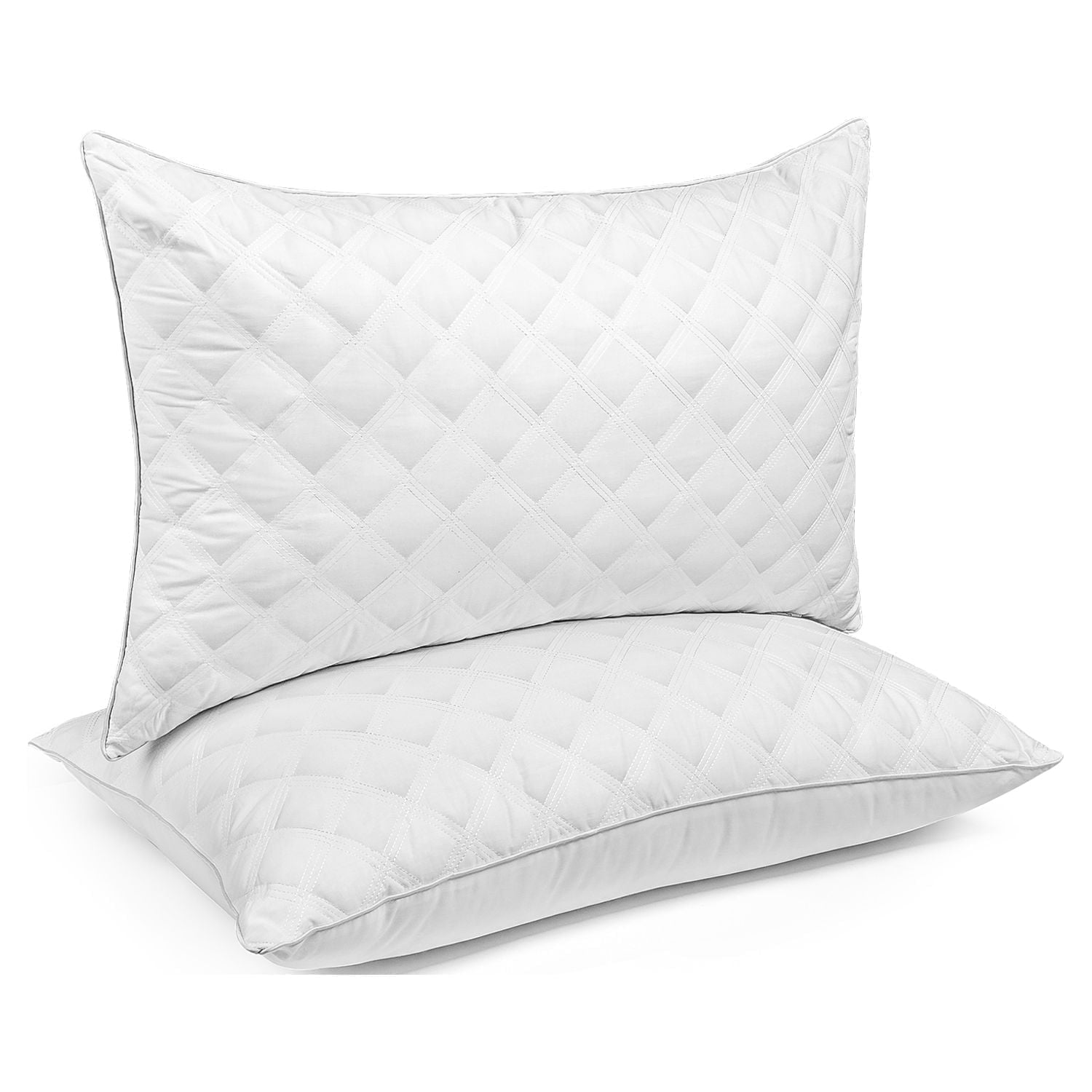 Orthopedic Support Bed Pillows Queen Size Set of 2 Pillows for Bed 2 Pack Cooling Hotel Collection Down Alternative Pillows 20 x 30 inches - Ergonomic Memory Foam Pillow for Neck Pain Support - Default Title