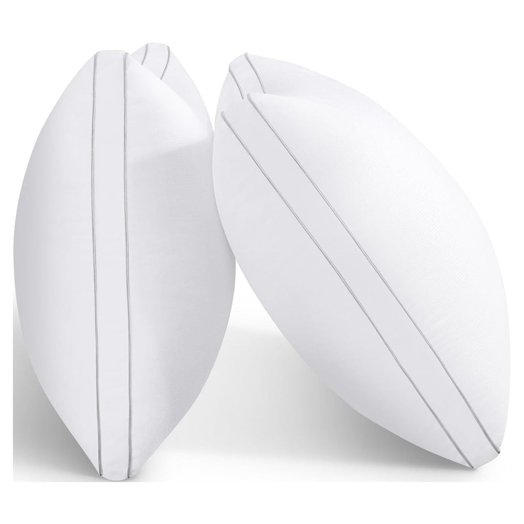 Hotel Collection Bed Pillows 2 Pack Down Alternative Pillows for Bed Queen Size Set of 2 Soft Hotel Collection Gusseted Cooling Pillow... - Ergonomic Memory Foam Pillow for Neck Pain Support - Default Title