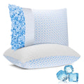 Ergonomic Memory Foam Cooling Bed Pillows for Sleeping Shredded Memory Foam Pillows Queen Size Set of 2 Pack - Orthopedic Shredded Foam Bed Pillow Set - Default Title