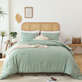 Luxurious Quilted Queen Comforter Set For Adult, 3 Piece Sage Green Comforter Sets & Bedding For All Season - All-Season Down Alternative Comforter Insert - Default Title