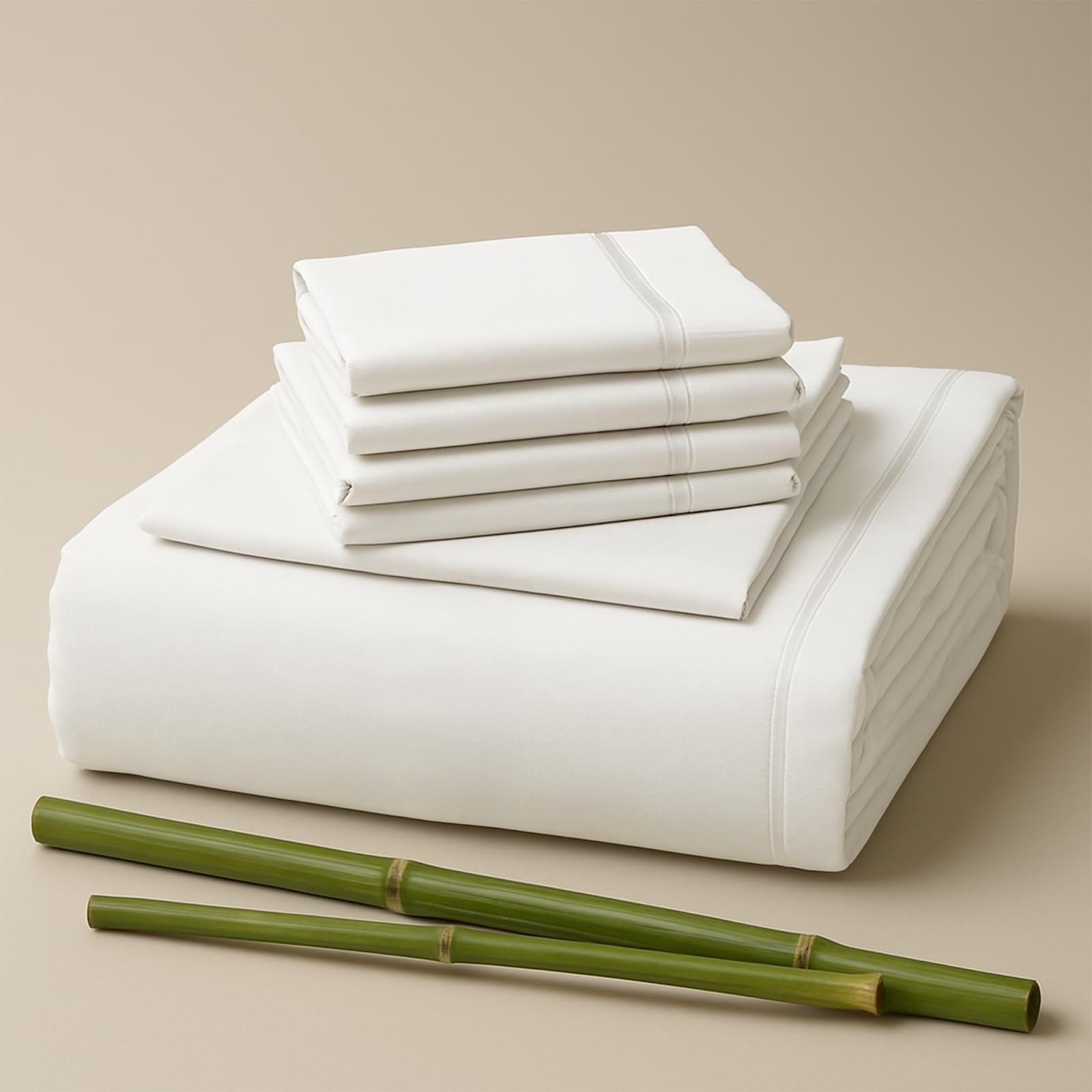 Breathable Luxury Sacred Thread Rayon Derived , 18'' Deep Pocket Cooling Sheets for Hot Sleepers, 6 PC Cooling Sheets (Queen Size - Breathable Egyptian Cotton Flat & Fitted Sheets - Default Title