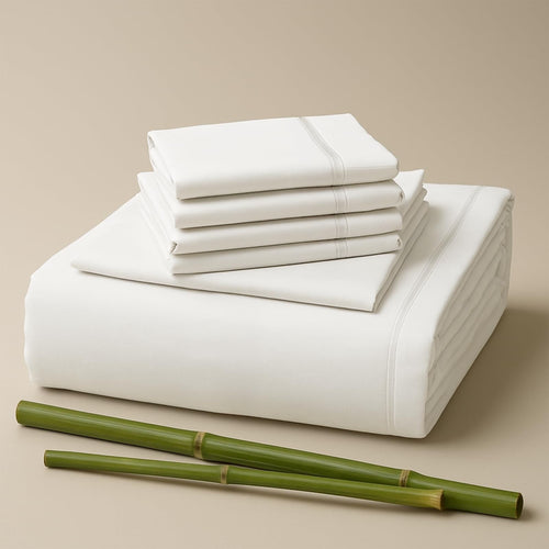 Breathable Luxury Sacred Thread Rayon Derived , 18'' Deep Pocket Cooling Sheets for Hot Sleepers, 6 PC Cooling Sheets (Queen Size - Breathable Egyptian Cotton Flat & Fitted Sheets - Default Title