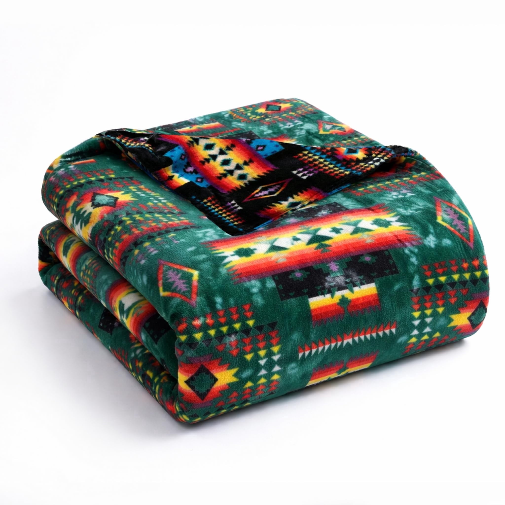 Super Soft Flannel Sacred Thread Fleece Blanket South Western, Reversible Mexican, Vibrant Aztec Blankets and Throws for Aztec Decor for... - Lightweight Plush Warm Blanket for All Seasons - Default Title