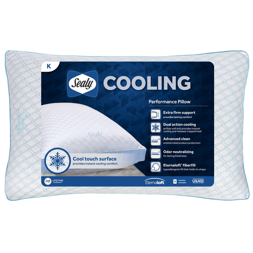 Orthopedic Support Cooling Performance Odor Neutralizing Extra Firm Support Machine Washable Pillow, King - Hotel Quality Plush Sleeping Pillows - Default Title