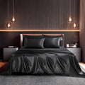 Premium Egyptian Cotton Set, Queen, Silky Bed s, 4 Pieces,Black - Luxury Bed Sheet Set with Deep Pockets - Default Title