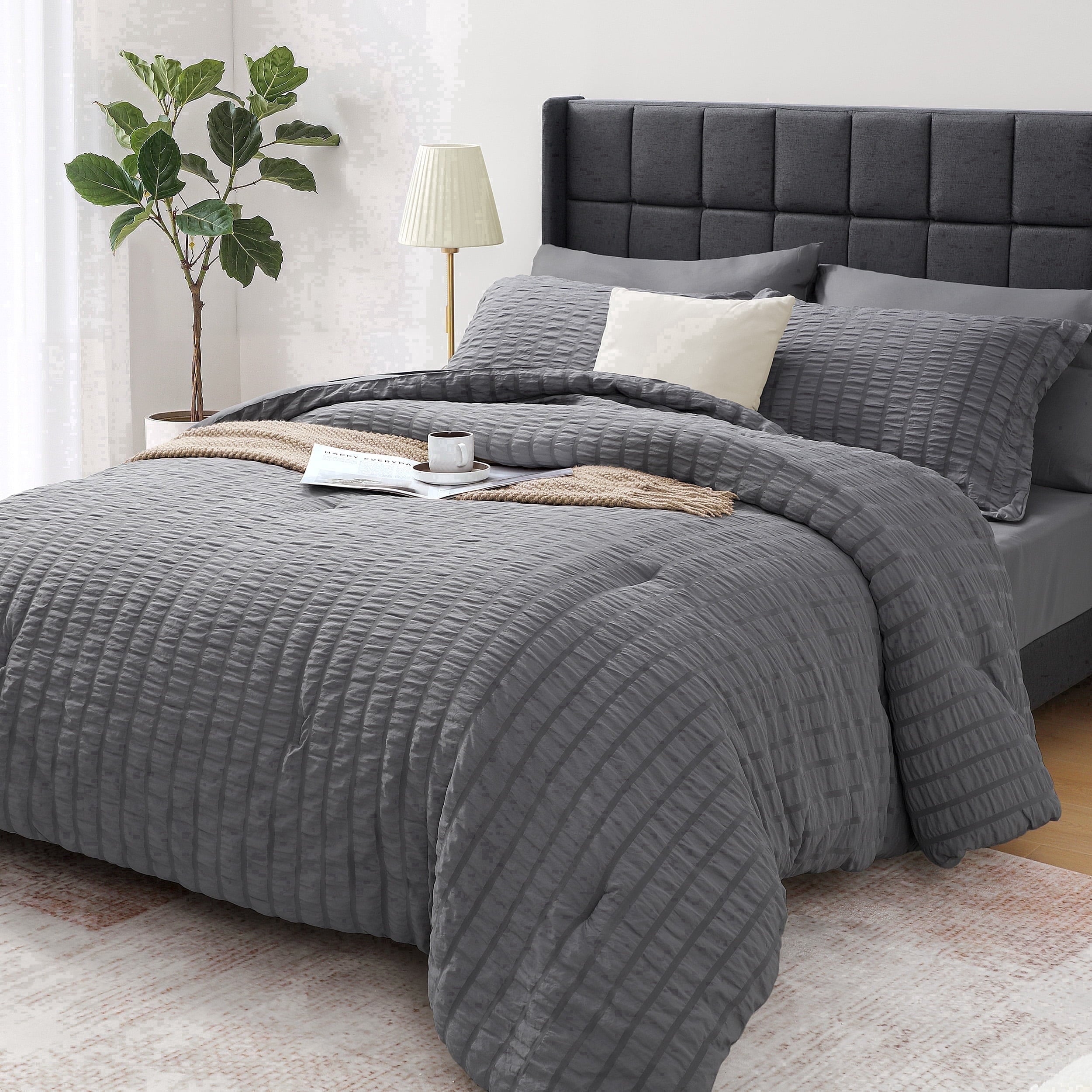Heavyweight Warmth 7 Piece Queen Comforter Set, Bed in a Bag with Sheets, Pillowcases & Shams, All Season Soft Bedding, Cozy and Lightwe... - Cloud-Like Soft Lightweight Bed Comforter - Default Title