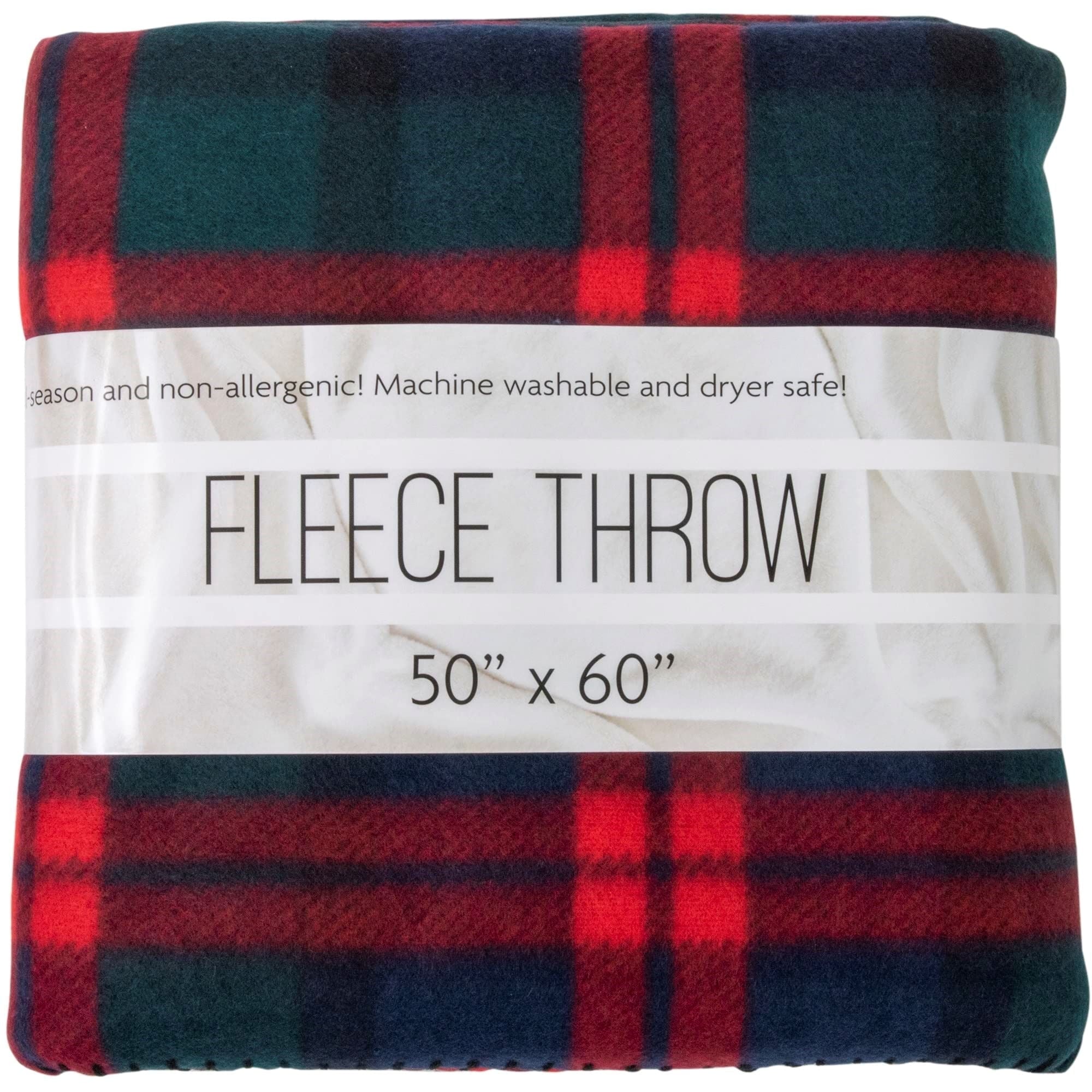 Super Soft Flannel Single Plaid Color 60"L x 50"W Fleece Throw Blanket for Fall, Winter, Spring, Summer, Men, Women, Children & Pets in ... - Luxury Knitted Decorative Throw Blanket with Fringes - Default Title
