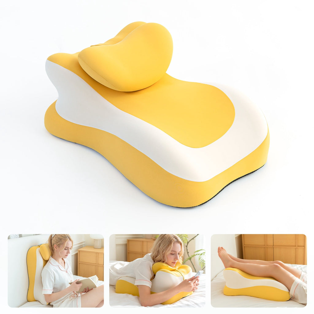 Hotel Collection Memory Foam Reading Pillow, Multi-Position Support Bed Pillow for Petite Adults, Reading Tools, Fun Couple Pillows Pr... - Hotel Quality Plush Sleeping Pillows - Default Title