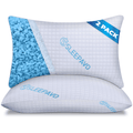Hotel Collection Adjustable Shredded Memory Foam Pillows Queen Size Set of 2 - Extra Soft Cooling Bamboo Bed Pillows for Sleeping - Ba... - Ergonomic Memory Foam Pillow for Neck Pain Support - Default Title