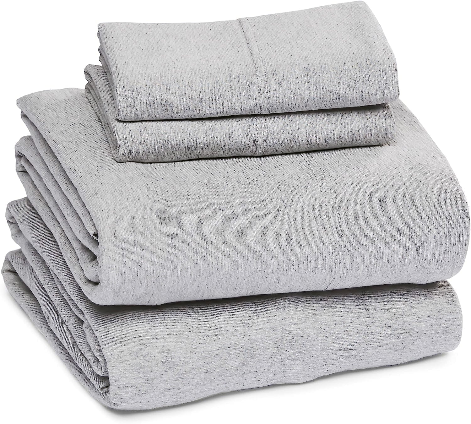 Breathable Luxury Jersey Knit Full Size Sheets 4pc|100% T-Shirt Cotton Blend Super Soft Breathable Jersey Sheets Full Size Bed, Stretch... - Premium Ultra-Soft Pillowcase Pair for Sleeping - Default Title