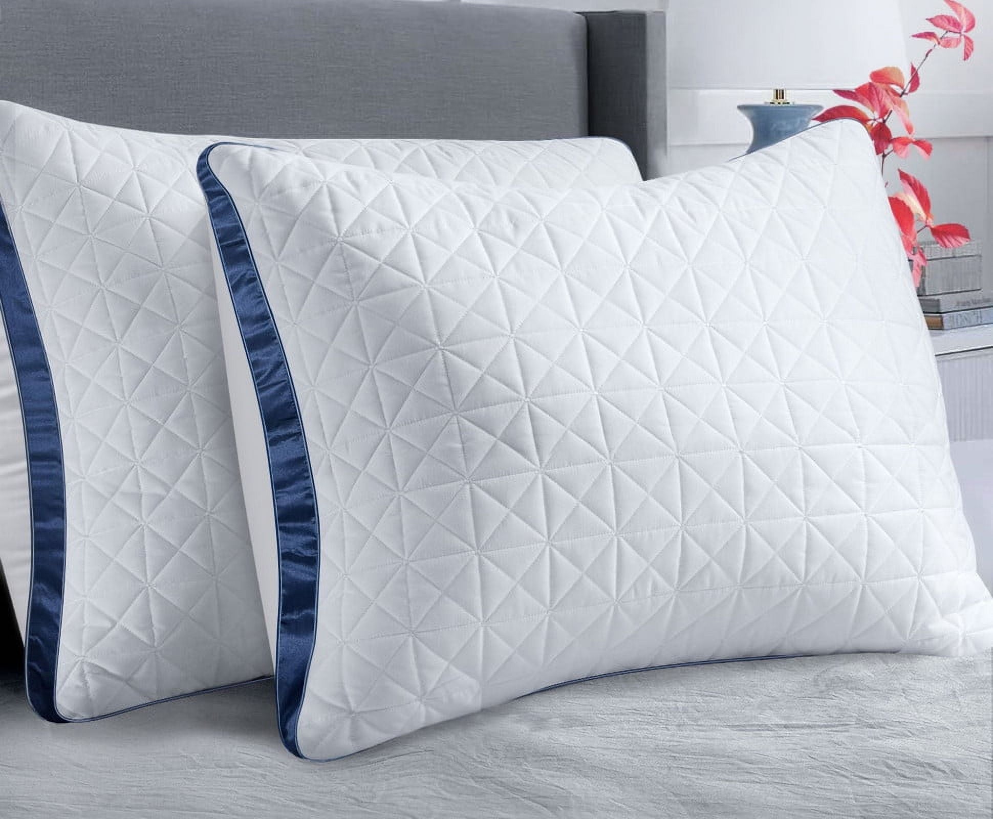 Ergonomic Memory Foam King Size Pillows Set of 2 - Cooling Hotel Luxury Bed Pillows for Sleeping 2 Pack, Supportive Breathable Down Alterna... - Orthopedic Shredded Foam Bed Pillow Set - Default Title