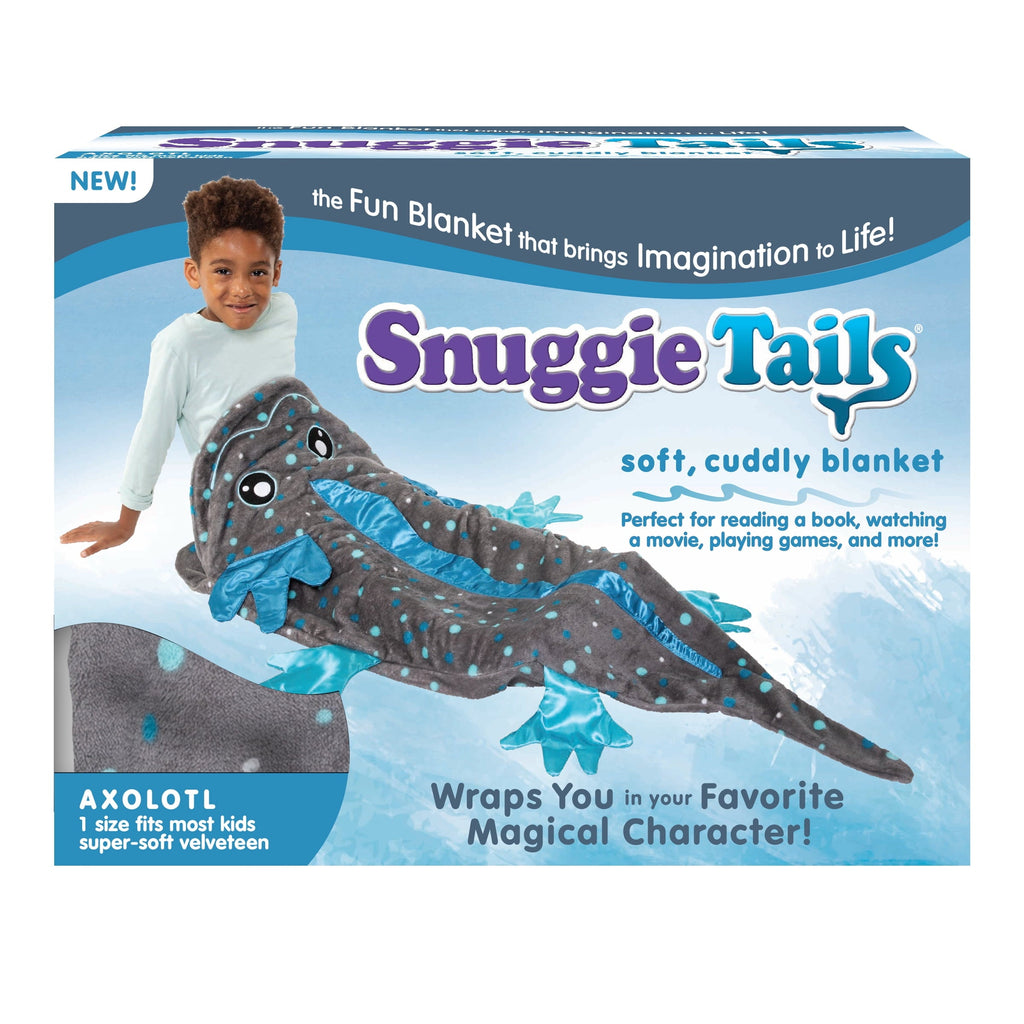 Cozy Fleece Tails, The Original Wearable Blanket with Sleeves, Super Soft Throw Fleece, Axolotl, Ages 5+ - Luxury Knitted Decorative Throw Blanket with Fringes - Default Title