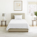 Cooling Sateen Set- 3 Piece Bed Linens-Fitted & Flat s, Plus A Pillowcase-Wrinkle, Stain & Fade Resistant (Twin, White) - Luxury Bed Sheet Set with Deep Pockets - Default Title