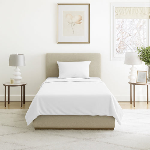 Cooling Sateen Set- 3 Piece Bed Linens-Fitted & Flat s, Plus A Pillowcase-Wrinkle, Stain & Fade Resistant (Twin, White) - Luxury Bed Sheet Set with Deep Pockets - Default Title
