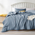 Hypoallergenic Cloud Washed Comforter Sets Queen 3 Piece, Soft and Cozy, Fluffy Microfiber Fill, Washed Textured Wrinkled Design (Flint St... - Luxurious Quilted Duvet Cover Set - Default Title