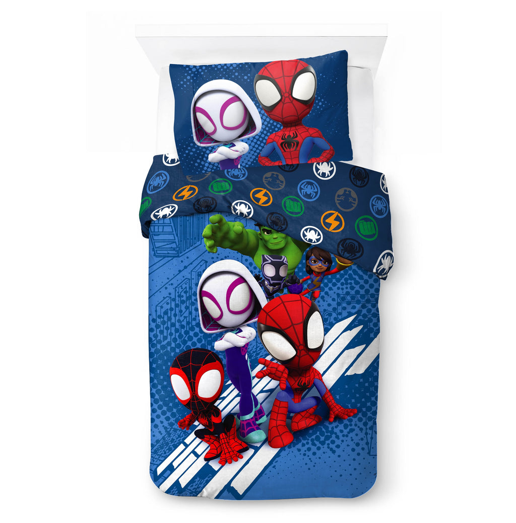 Luxurious Quilted Spidey Amazing Friends Kids 2-Piece Twin/Full Reversible Comforter Set, Microfiber, Red - All-Season Down Alternative Comforter Insert - Default Title