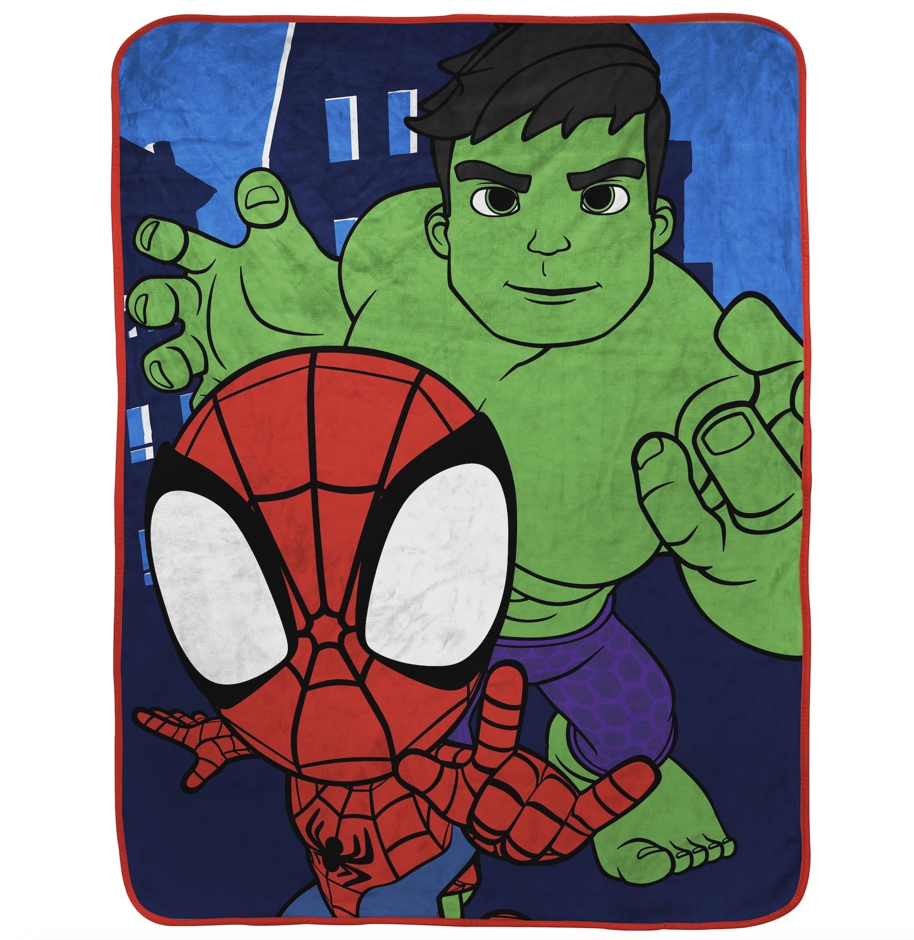 Super Soft Flannel Spidey & His Amazing Friends Kids Throw, 46 x 60, Microfiber, Blue, Marvel - Lightweight Plush Warm Blanket for All Seasons - Default Title