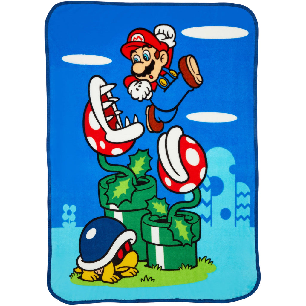 Decorative Knitted Kids Fleece Throw Blanket 46x60, Nintendo - Cozy Fleece Throw Blanket for Couch & Bed - Default Title