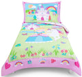Heavyweight Warmth Princess Toddler Bedding Set for Girls - 4-Piece Toddler Bed Comforter Sets for Girls, Reversible Comforter & Pillowc... - All-Season Down Alternative Comforter Insert - Default Title