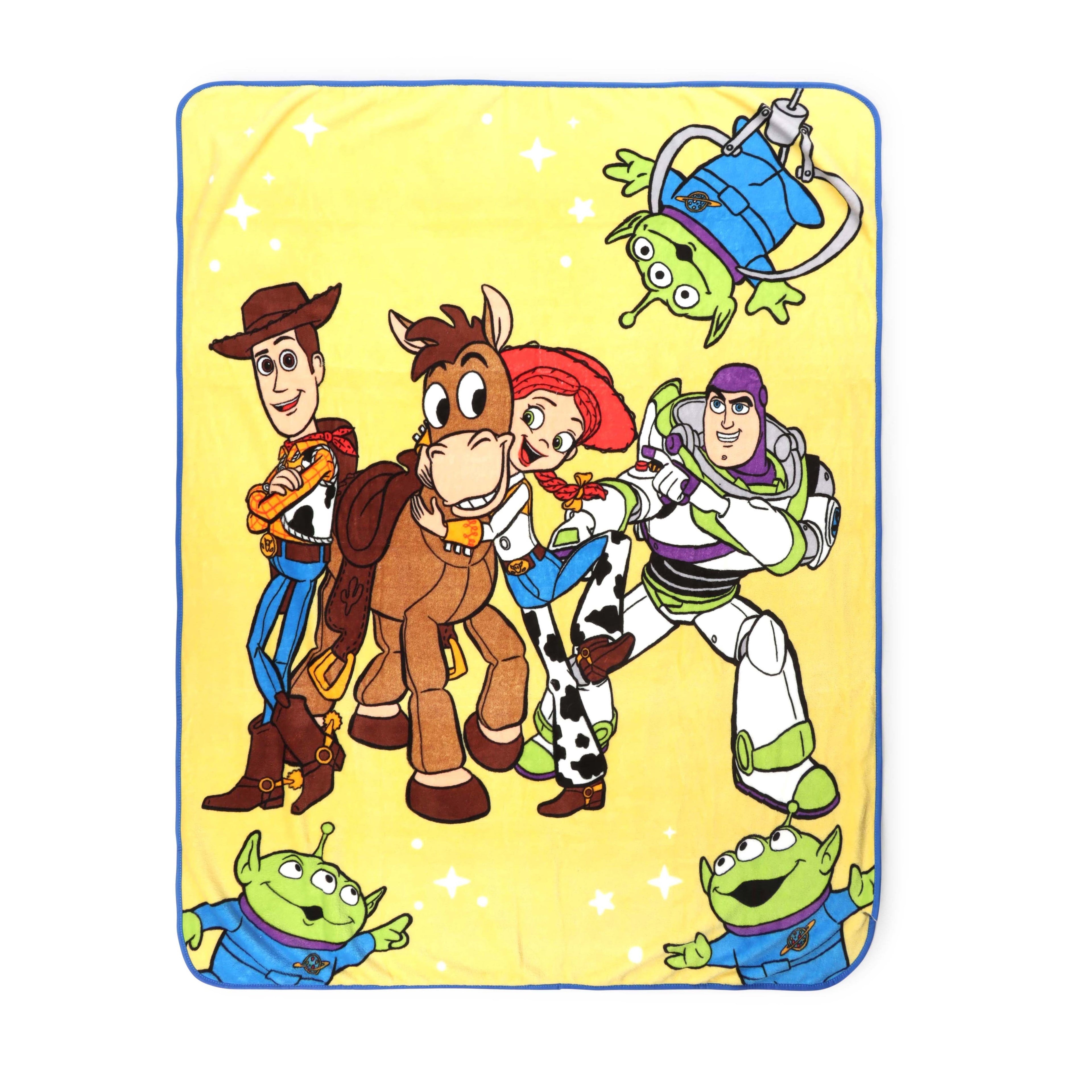 Super Soft Flannel Space Kids Throw Blanket, Soft Coral Fleece, Yellow, 46" x 60" - Cozy Fleece Throw Blanket for Couch & Bed - Default Title