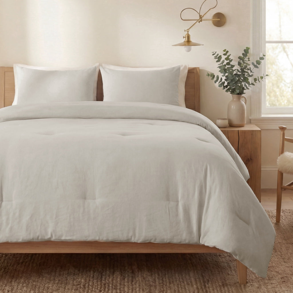 All-Season 3 Pieces Queen Comforter Bedding Set, Beige Bed Comforter Set for All Seasons, 1 Lightweight Prewashed Comforter and ... - Cloud-Like Soft Lightweight Bed Comforter - Default Title