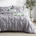 Hypoallergenic Cloud Queen Comforter Set Grey, Bed in a Bag Queen Size Bedding, 7 Pieces Pinch Pleat All Season Comforter - Cloud-Like Soft Lightweight Bed Comforter - Default Title