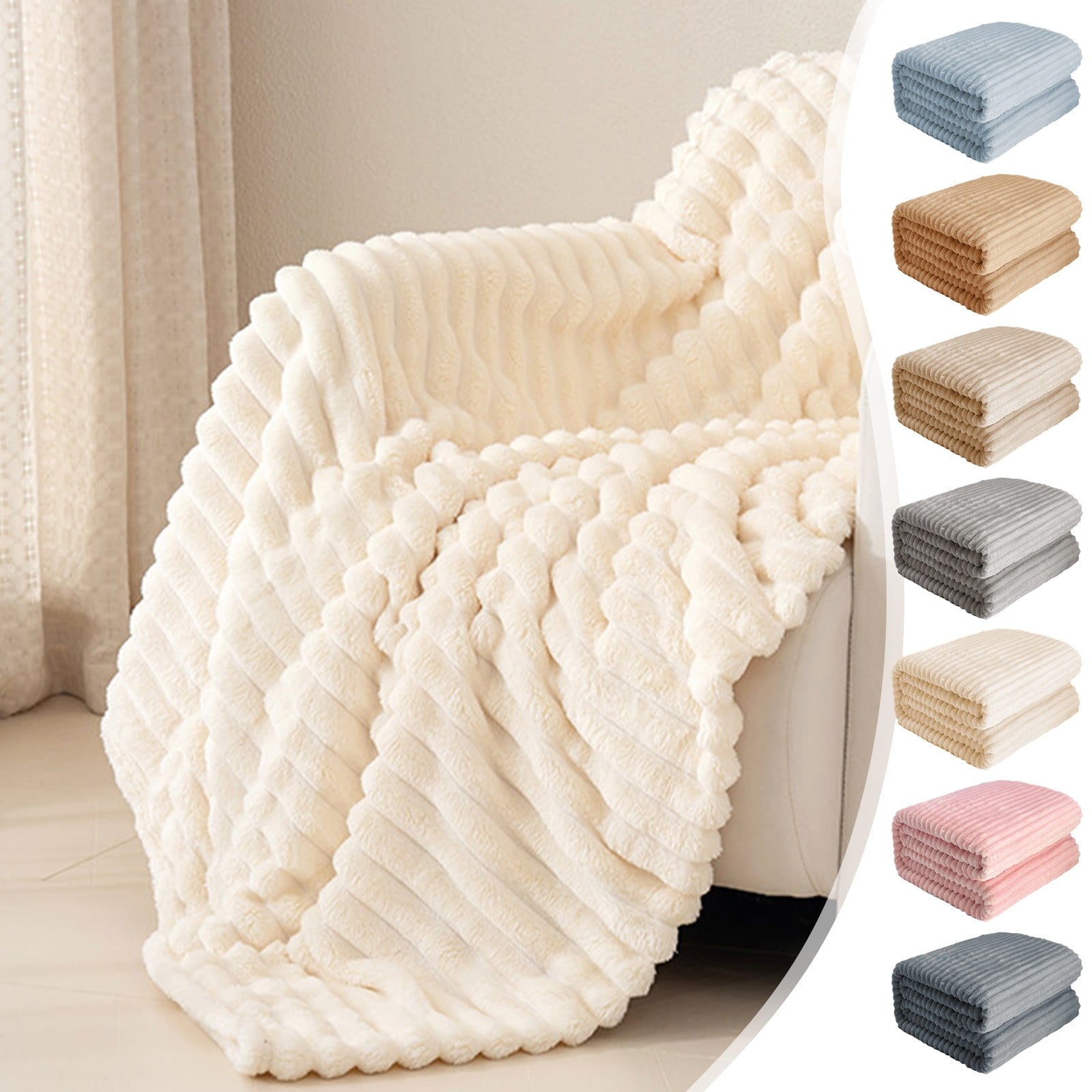Super Soft Flannel Flannel Throw Blanket, Extra Large Fleece Blanket, Super Cozy Soft Blankets for Couch Bed, Fall Winter Throw Blanke, ... - Cozy Fleece Throw Blanket for Couch & Bed - Default Title