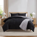 Heavyweight Warmth Comforter Sets, All Season Lightweight Reversible Queen Comforter Set, 3-Pc Bedding Sets, Black/Charcoal gray - Luxurious Quilted Duvet Cover Set - Default Title
