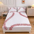 Cooling Sateen Baseball Sheet Set Sports Theme Bedding Set for Kids 3D Baseball Pattern Bed Sheets Baseball Games Bed Sheet Set Room... - Breathable Egyptian Cotton Flat & Fitted Sheets - Default Title