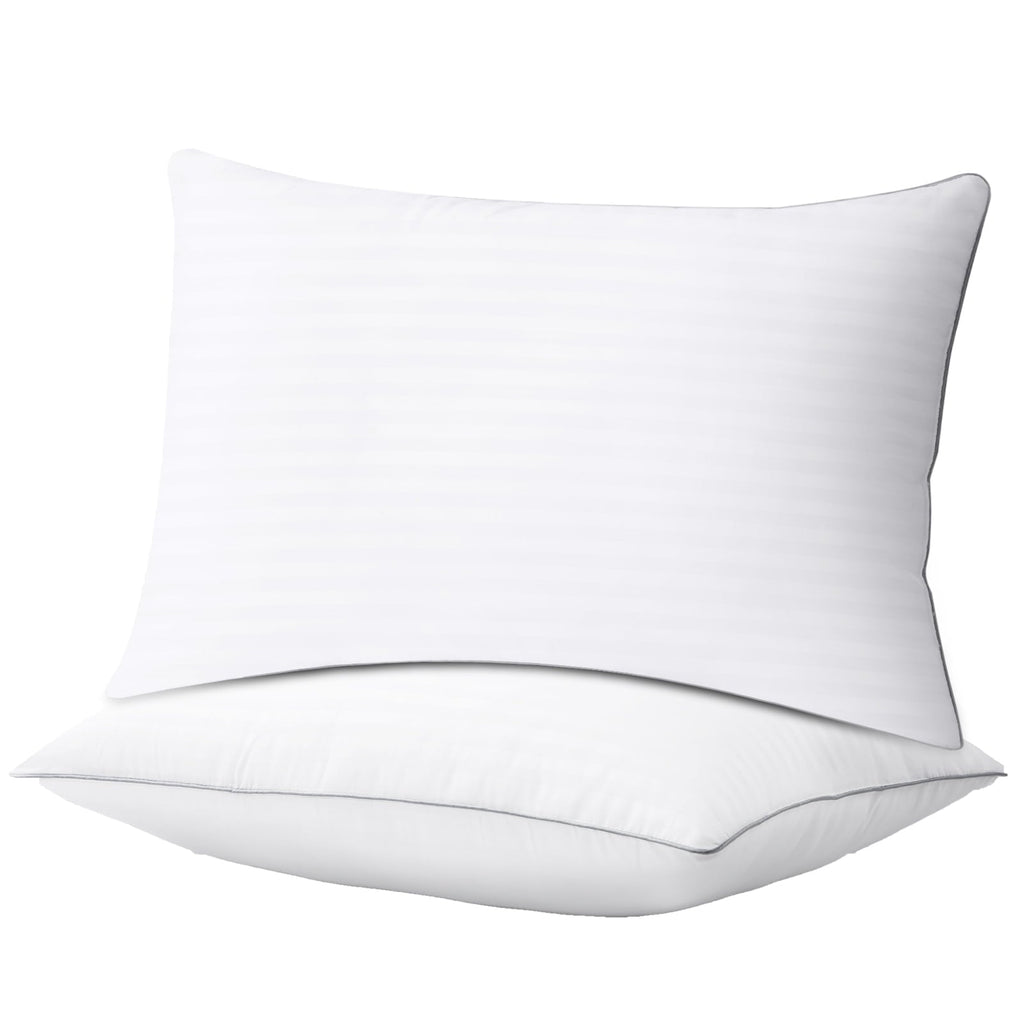 Hotel Collection Pillows Standard Size Set of 2, Hotel Quality, Down Alternative Gusseted Bed Pillows for Side, Back, And Stomach Slee... - Ergonomic Memory Foam Pillow for Neck Pain Support - Default Title