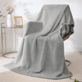Super Soft Flannel Throw Blanket, Decorative Throws with Waffle Wave Design, Super Soft Plush Fuzzy Blankets , Luxury Lightweight and Br... - Super Soft Reversible Sherpa Flannel Blanket - Default Title