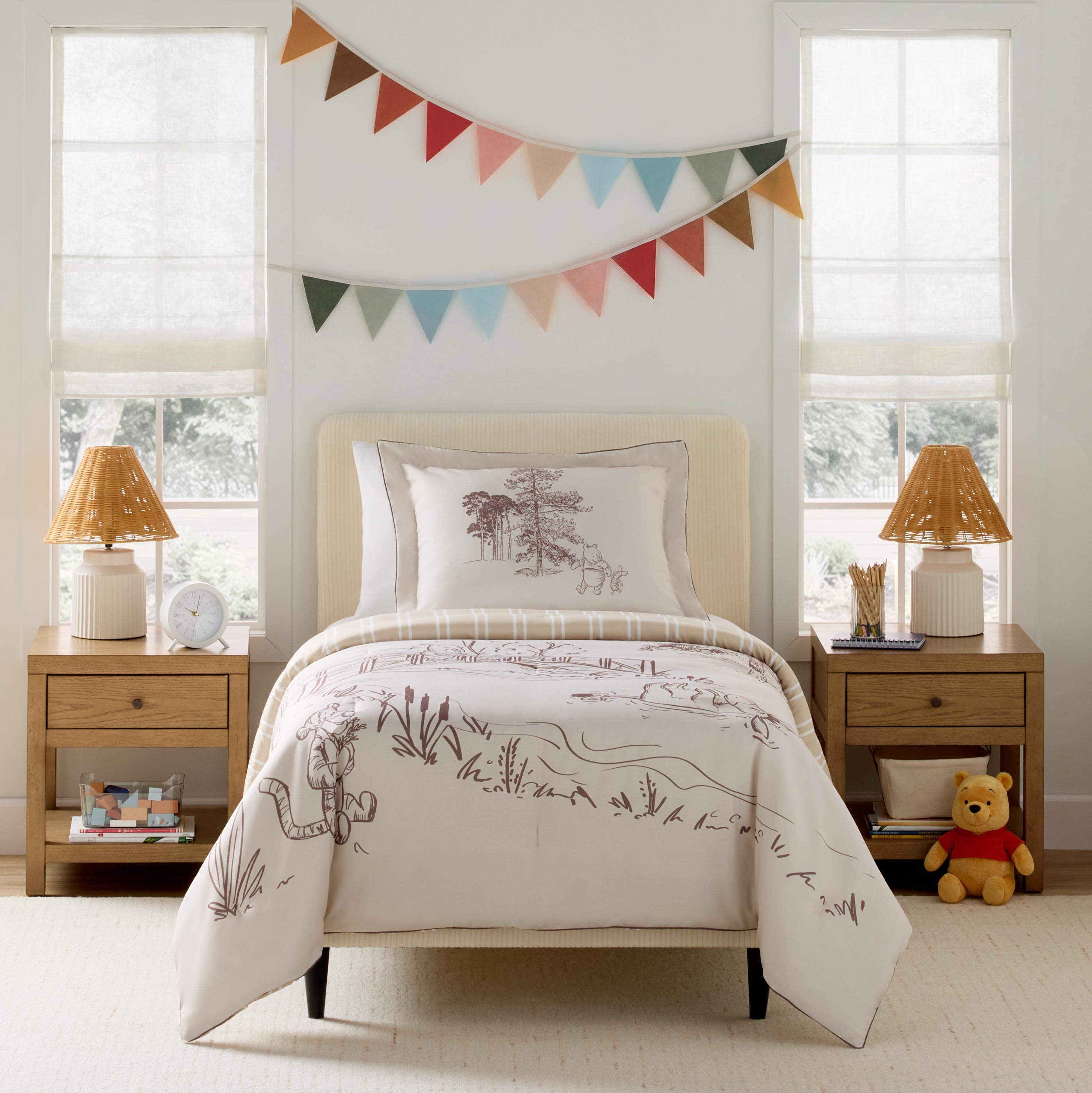 All-Season Kids 2 Piece Khaki Comforter and Sham Bedding Set, Twin/Full - Luxurious Quilted Duvet Cover Set - Default Title