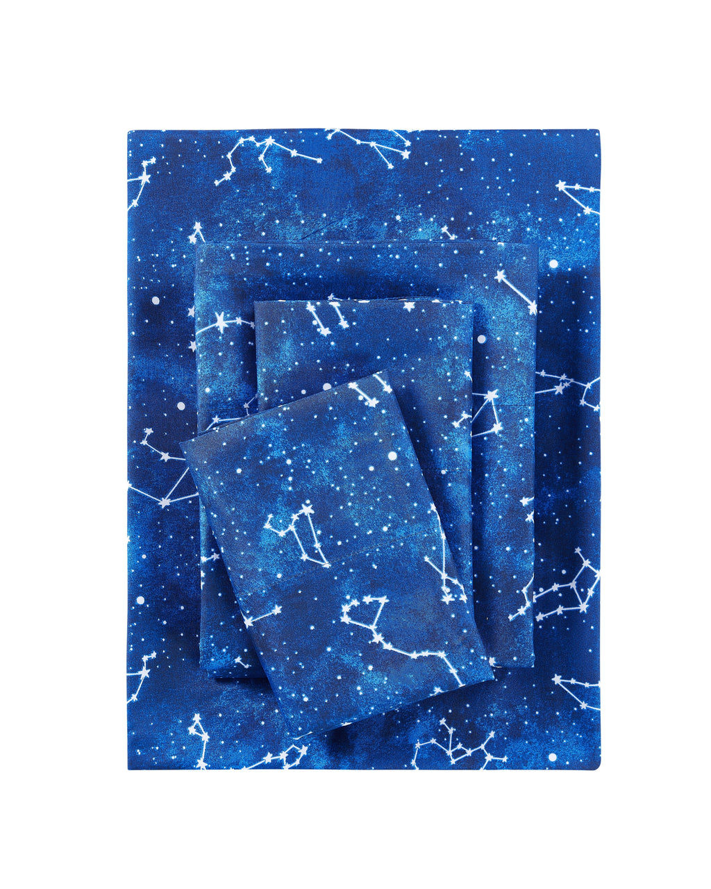Ultra-Soft Kids Soft Microfiber Sheet Set, Navy Blue Stars, Full, 4 Pieces, Easy Care - Premium Ultra-Soft Pillowcase Pair for Sleeping - Default Title