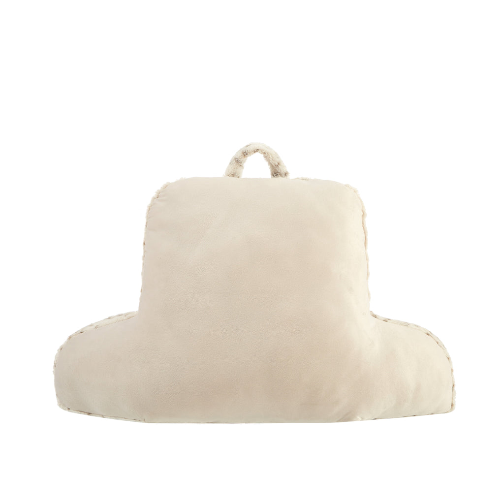 Hotel Collection Faux Fur Backrest Pillow for Adults, 23"x 30" Snow Leopard - Decorative Throw Pillow Cushion for Sofa & Bed Detail