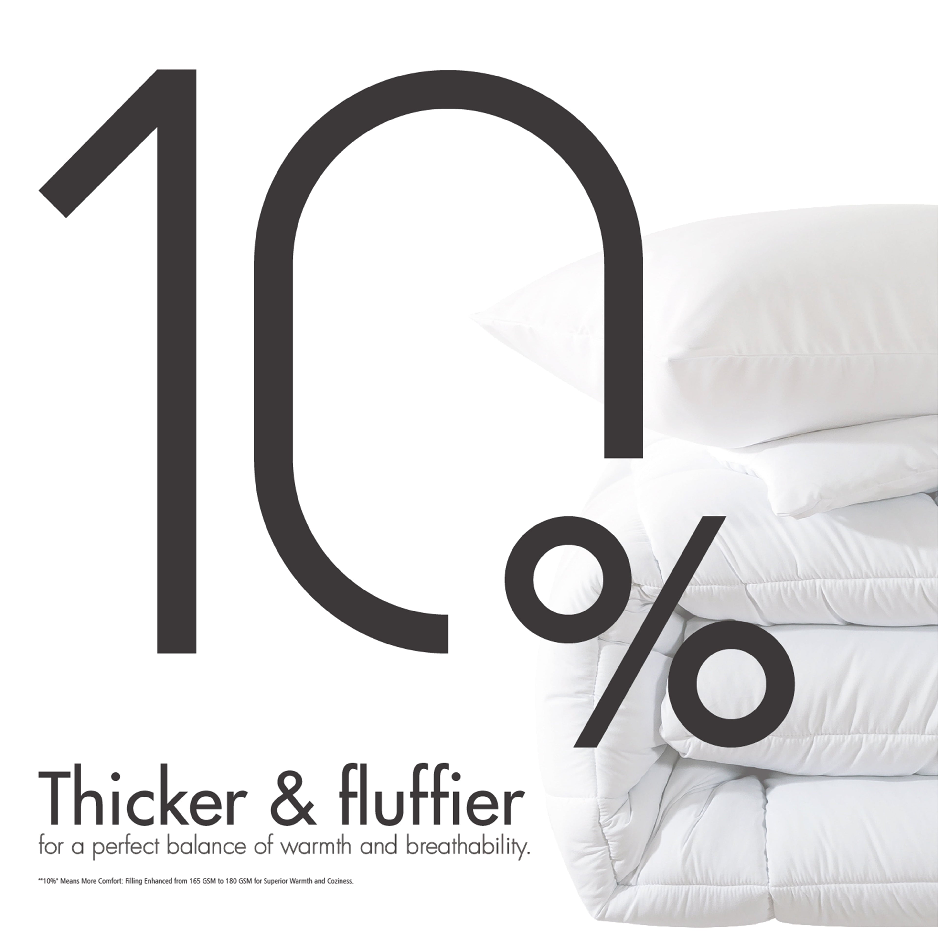 Fluffy Down Alternative Queen Size 3-Piece All-Season Down Alternative Comforter Set Deep Black (Comforter and Pillowcase Bedding Set / bed i... - Cloud-Like Soft Lightweight Bed Comforter Detail