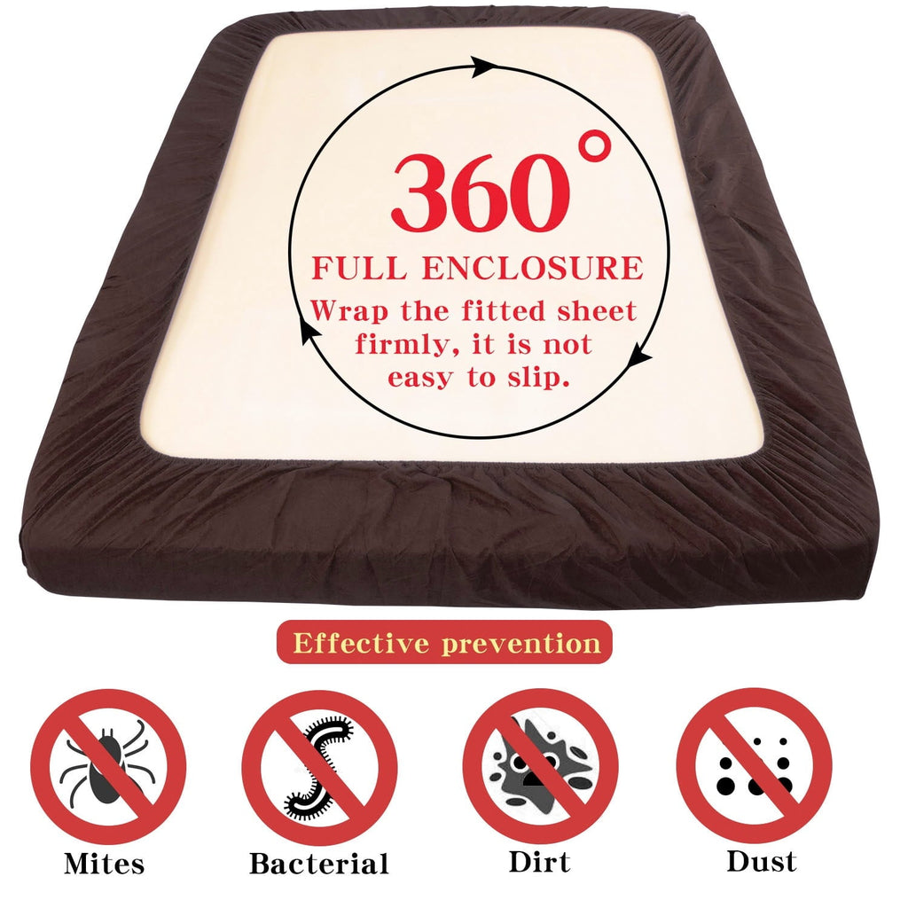 Breathable Luxury Premium 1800 Series Microfiber Queen Fitted Sheet with Deep Pocket, Ultra Soft and Breathable Fitted Bed Sheet, 60x80... - Breathable Egyptian Cotton Flat & Fitted Sheets Detail