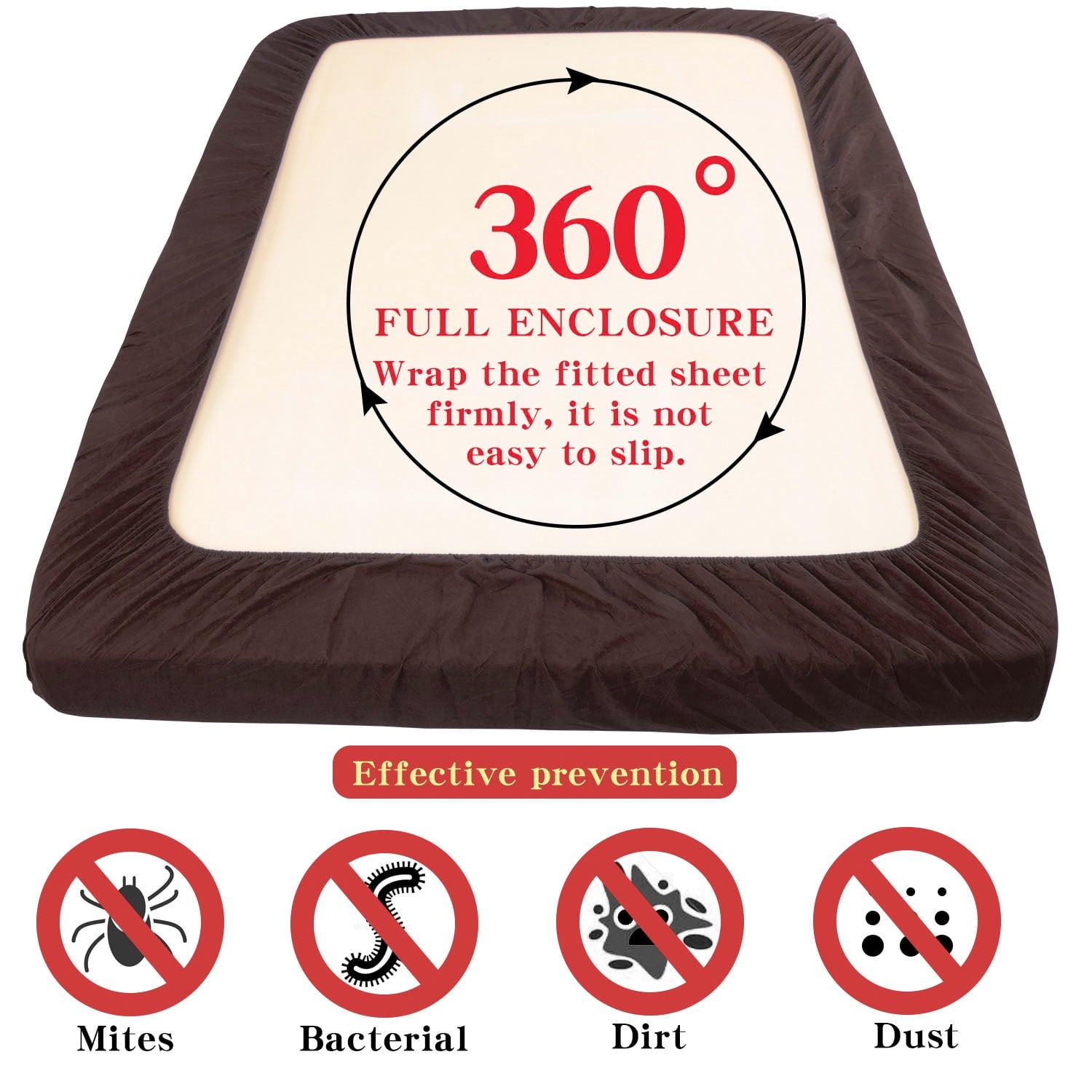 Breathable Luxury Premium 1800 Series Microfiber Queen Fitted Sheet with Deep Pocket, Ultra Soft and Breathable Fitted Bed Sheet, 60x80... - Breathable Egyptian Cotton Flat & Fitted Sheets Detail
