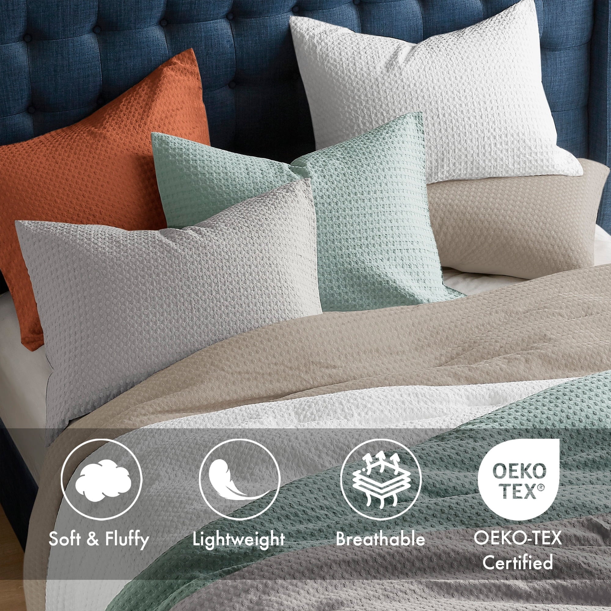 Heavyweight Warmth Comforter Sets Twin/Twin-XL, 2 Piece Soft Bedding Sets, Off-White Comforter Bed Set with Pillow Shams - Hypoallergenic Ultra-Fluffy Quilt for Winter Detail