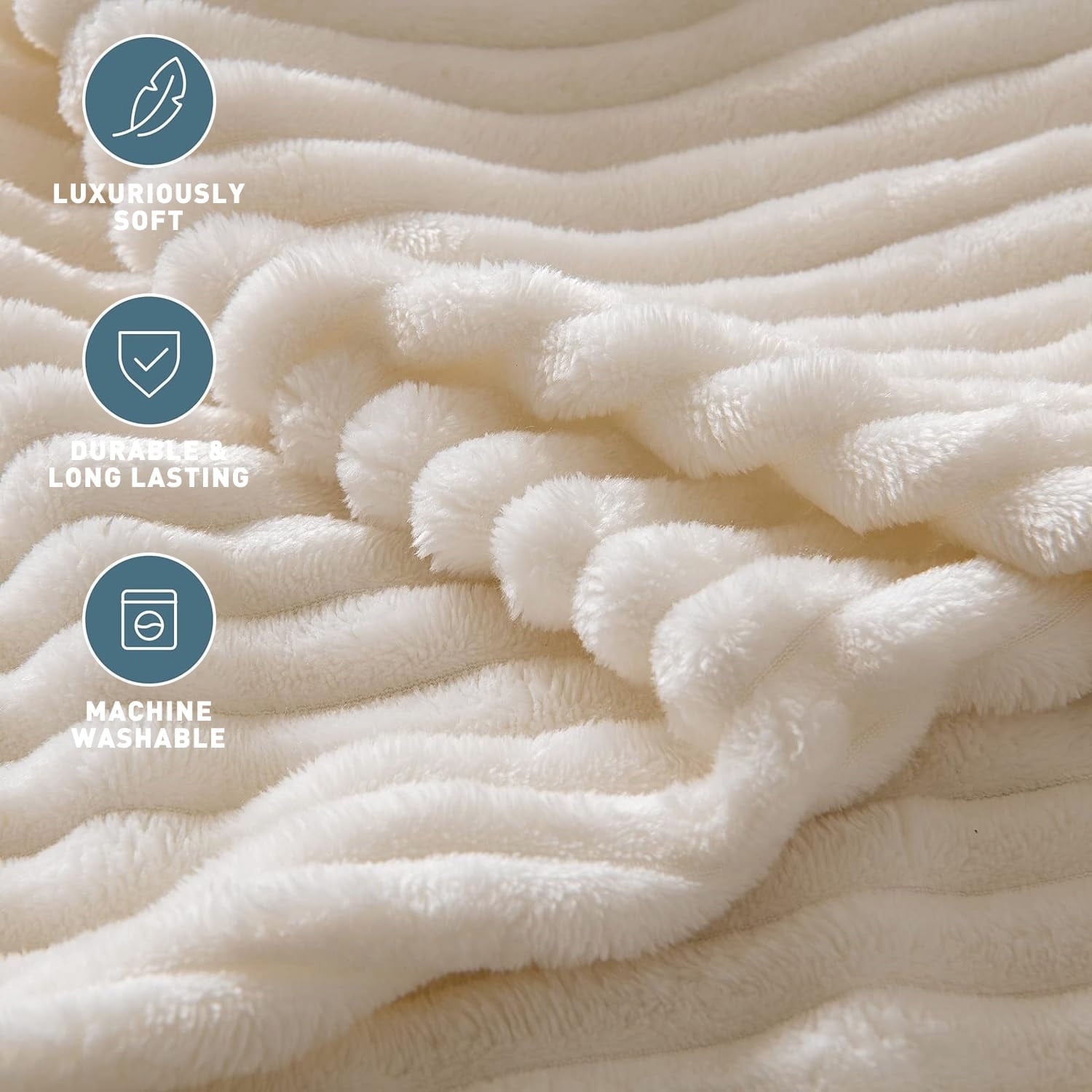 Lightweight Warm Throw Size Blanket, Extra Soft Lightweight Bed Blanket with Strip , Plush Fuzzy Cozy Throws for Couch, Bed, Sofa Cozy... - Lightweight Plush Warm Blanket for All Seasons Detail