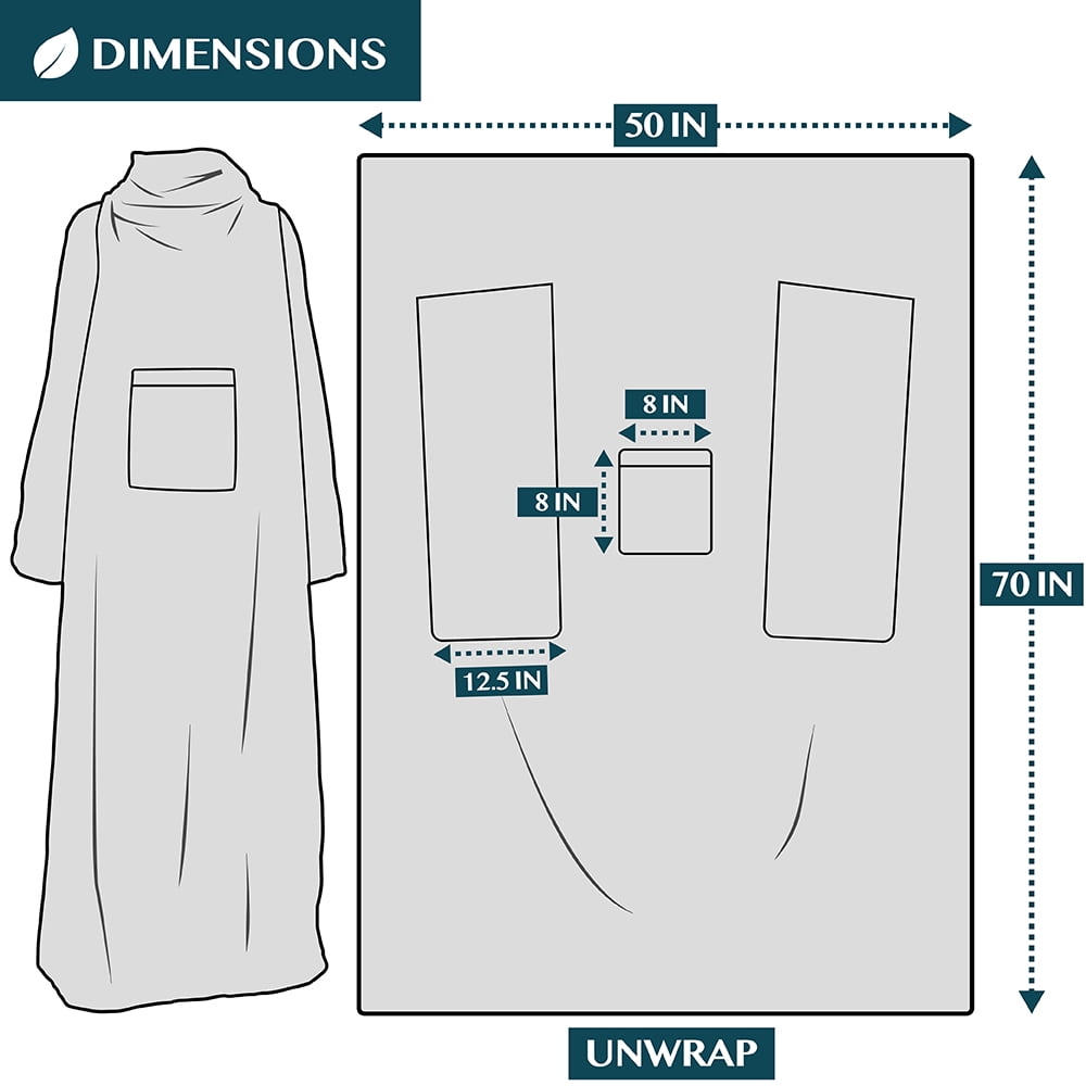Lightweight Warm Wearable Blanket with Sleeves for Adult Women Men, Cozy Fleece Warm Wrap Throw Blanket with Arms, Pocket, Gifts for C... - Luxury Knitted Decorative Throw Blanket with Fringes Detail