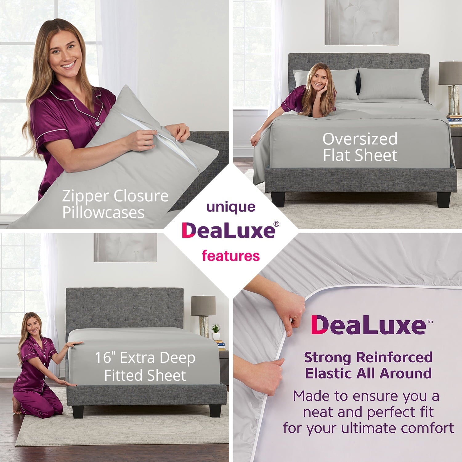 Breathable Luxury Bedding 21” King Extra Deep Pocket Sheets - Deep King Fitted Sheet - Super And Ultra Deep Sheet - For Deep Mattress -... - Premium Ultra-Soft Pillowcase Pair for Sleeping Detail